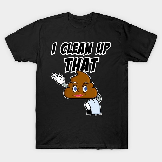 Poop Emoji - Clean Up that @#@# T-Shirt by 2COOL Tees